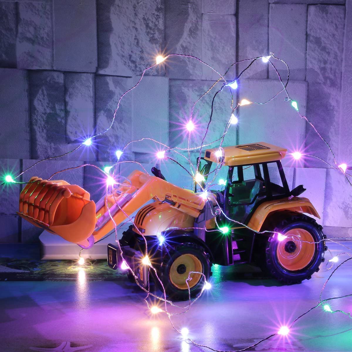 HomeDDecor Copper Wire String Lights, Fairy Light USB Plug in 66ft 200 Led Christmas String Light for Indoor Xmas Tree Wedding Party Patio Decor((Multicolor)