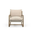 thumbnail image 2 of Taran Designs Kenneth Upholstered Solid Wood Accent Chair in Beige/Brown, 2 of 4