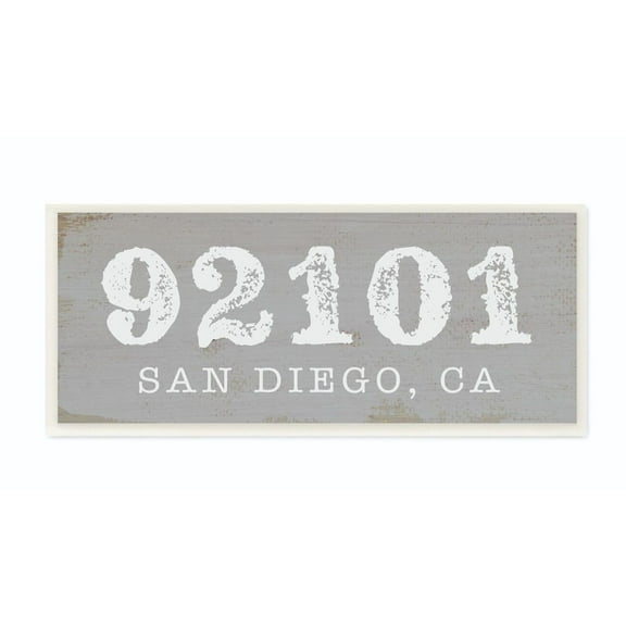 Stupell Industries Zip Code Personalized Home Family Town & City Painting Unframed Art Print Wall Art, 7 x 17