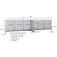 thumbnail image 2 of GOF T-shaped Freestanding Partition (30”D x 204”W x 48”H) Office Room Divider, Privacy Screen, Workstation Cubicle, 2 of 11