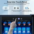 thumbnail image 2 of Auseo 150-Can Beverage Refrigerator Cooler, Glass Door with Handle, for Bar/Office/Home/Restaurant, 2 of 7