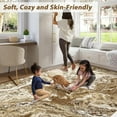 thumbnail image 5 of Twister.CK 8' x 10' Washable Rugs, Modern Marble Print Area Rug, Low Pile Stain-Resistant Carpet, for Living Room Home Office, Brown, 5 of 7