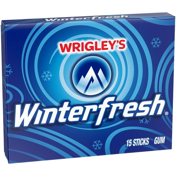 Wrigley's Winterfresh Chewing Gum, Single Pack, 15 Count, Plastic Packet