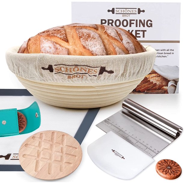 Sourdough Bread Proofing Basket Kit 10" Round Proofing Basket with