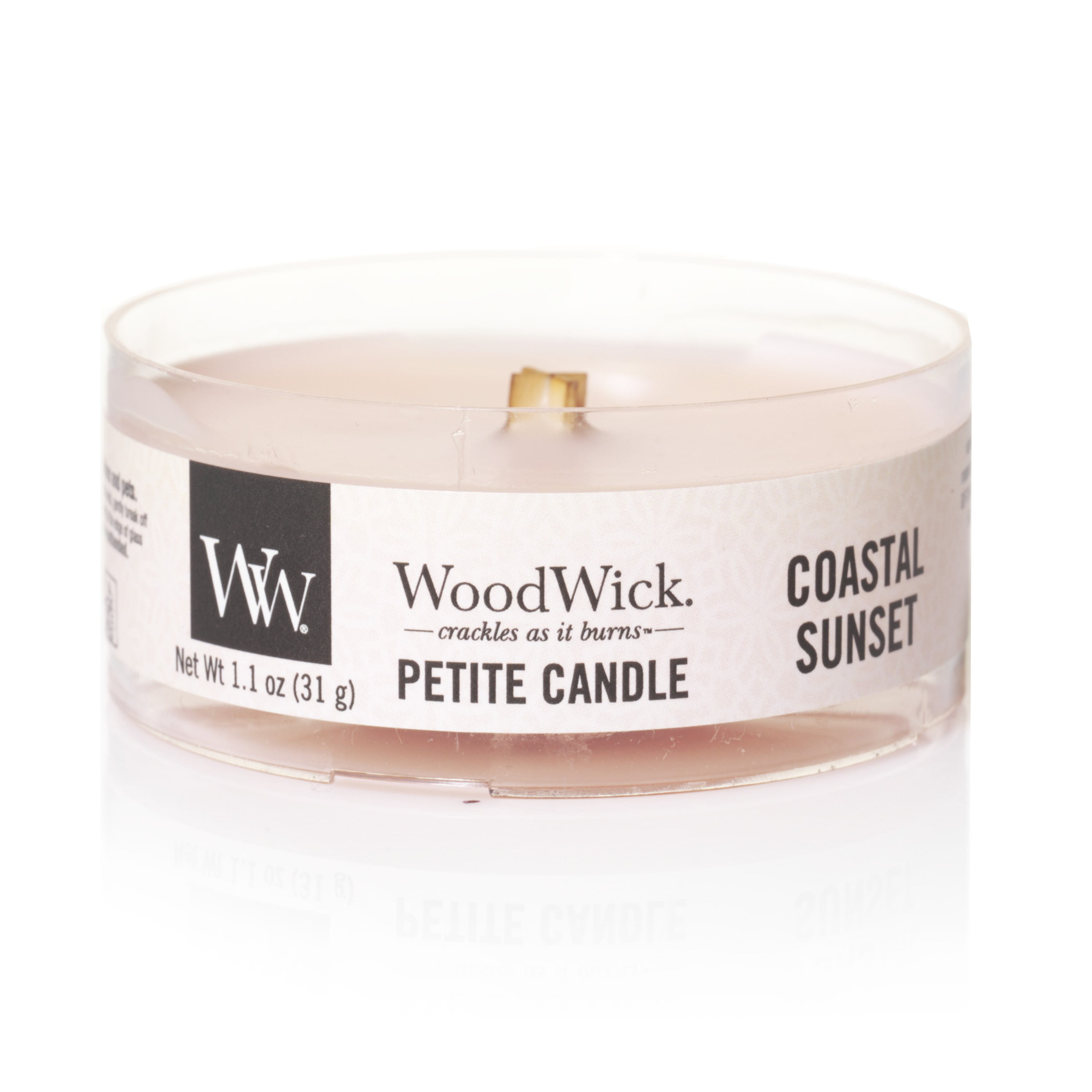 WoodWick Petite Candle Giftset Includes Fireside Coastal Sunset and Vanilla Bean 