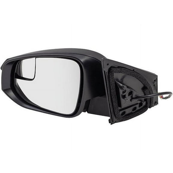 Left Driver Side Power Mirror - Textured Black - with Spotter Glass - without Heated Glass and Turn Signal - Compatible with 2016 - 2018 Toyota RAV4 2017