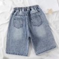 thumbnail image 7 of Hiijoy Girls Jean Shorts Star Casual Pockets Shorts Button High Rise Elastic Waist Shorts, 7 of 7