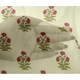 thumbnail image 4 of oneOone Tissu Viscose Chiffon Jaune Clair Rayé & Floral Tissu Imprimé au Mètre 42 Pouces de Large, 4 of 4