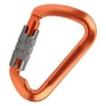 thumbnail image 3 of D-shape Carabiner Auto Lock Carabiner D-shape  Climbing Carabiner Aviation Aluminum Carabiner Durable Aviation Aluminum Auto Lock DShape Carabiner Safe For Outdoor Climbing, 3 of 8