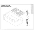 thumbnail image 4 of Gourmetier KGPF331810YHC 33" Fireclay Farmhouse Kitchen Sink, Glossy White, 4 of 5