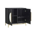 thumbnail image 6 of Home Source Black Console Bar Cabinet with Half Moon Handles, 6 of 7