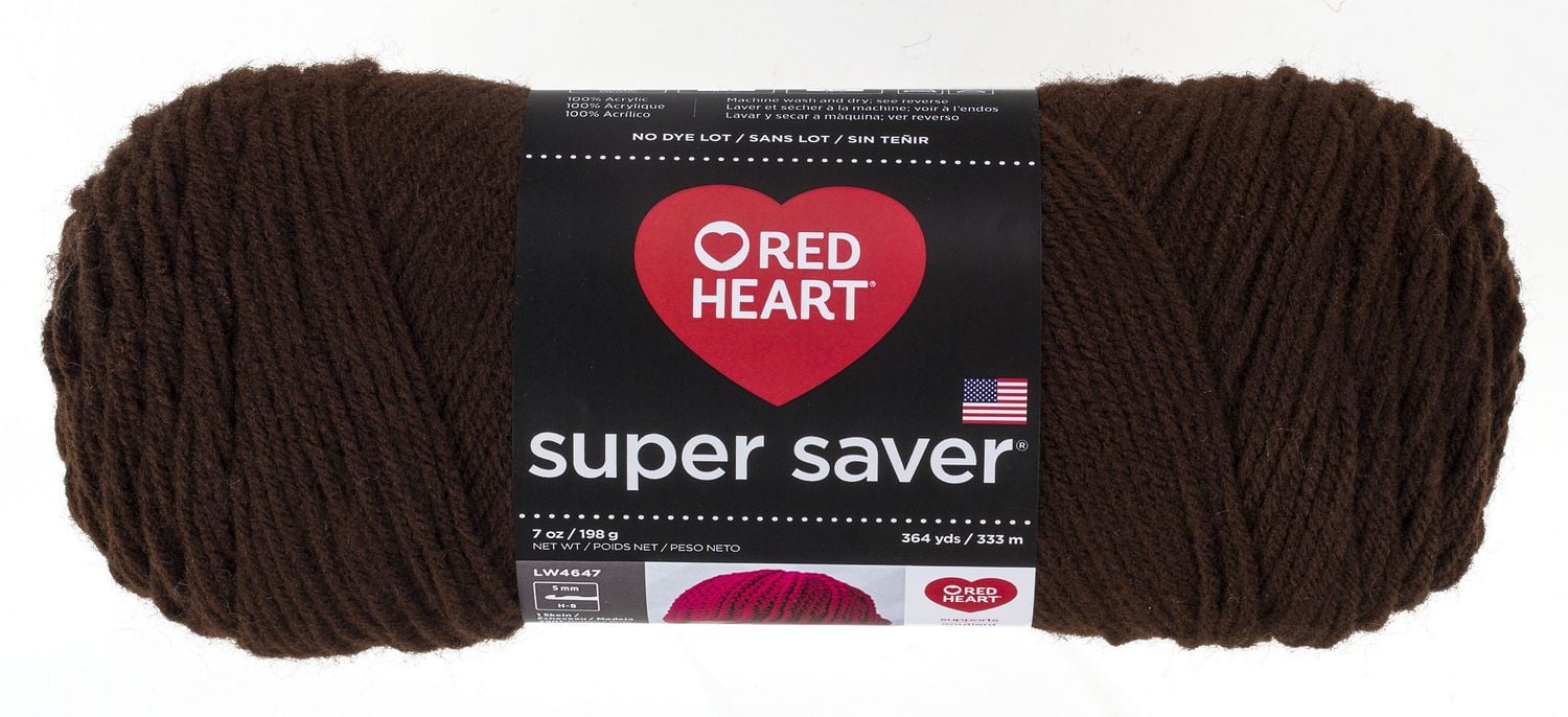 Red Heart® Super Saver® Yarn, Solid, Acrylic #4 Medium, 7oz/198g, 364 Yards, Durable yarn