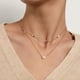 thumbnail image 2 of 2PC corazón de cuentas colgante collar de capas de circonio corazón de doble hebilla collares de cristal de la cadena de joyería para las mujeres niñas, 2 of 4