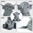 thumbnail image 4 of Animal de peluche Tonpect Highland Cow con sonido de mugido de 25 cm, 4 of 7