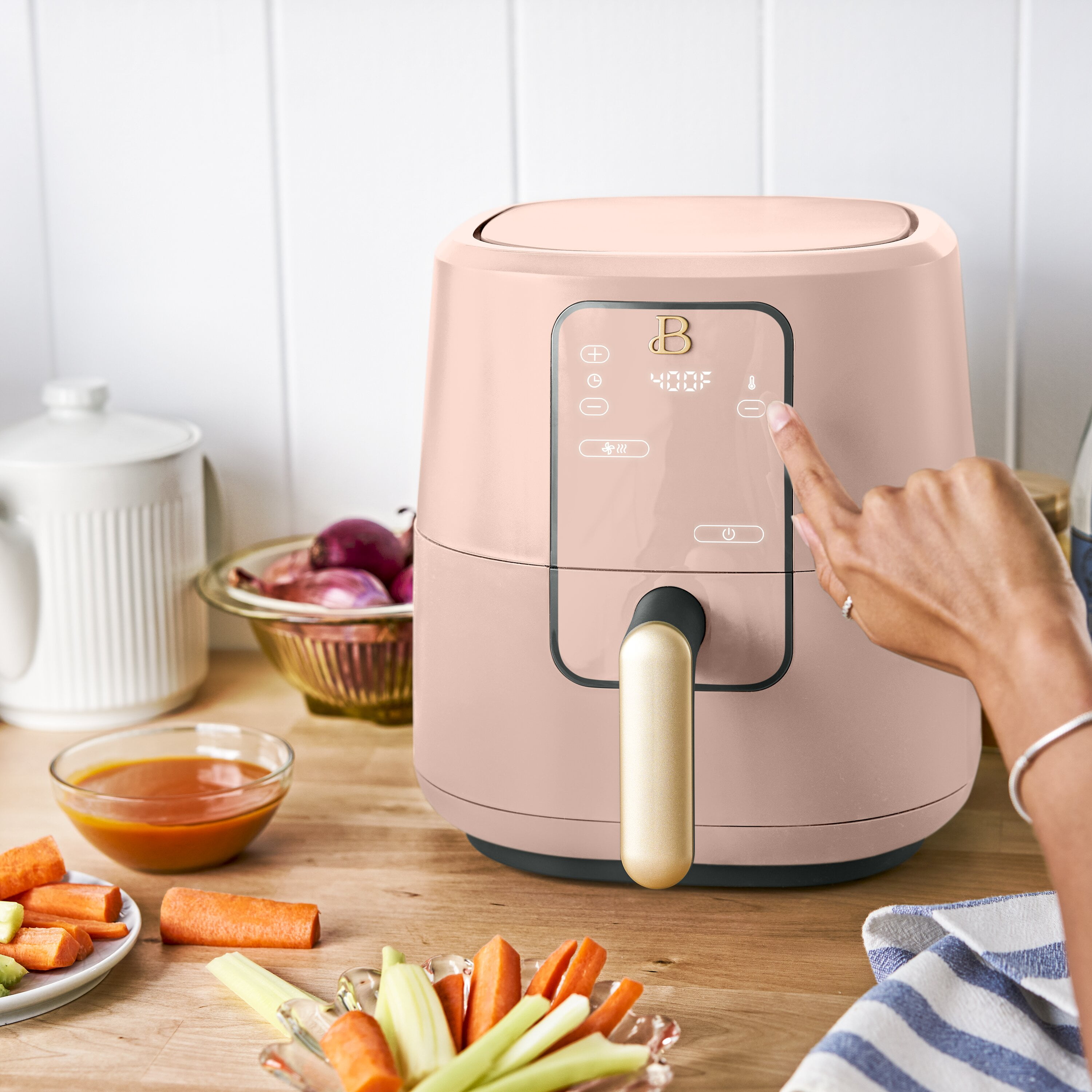 Beautiful 3Qt Air Fryer with TurboCrisp Technology by Drew Barrymore