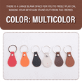 thumbnail image 5 of 30Pcs Leather Keychain PU Key Fobs with Rivets and Ring Sublimation Blanks, 5 of 9