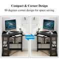 thumbnail image 3 of Black Triangle Corner Desk, Office/Computer/Writing Desk for Student Apartments, 3 of 6