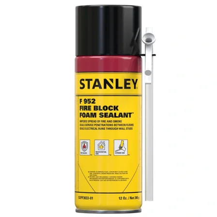 OPAL- Stanley F952 Orange Fire Block Foam Sealant - Insulating Foam Sealant 1 Pack