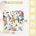 thumbnail image 2 of Spring Hummingbird Summer Baby Muslin Washcloths Soft Absorbent Face Towel, Colorful Peony Flowers Burp Cloths Cotton Bath Wipes 5 PCS Infant Wash Cloth for Newborn Boys Girls 12x12 inches, 2 of 7
