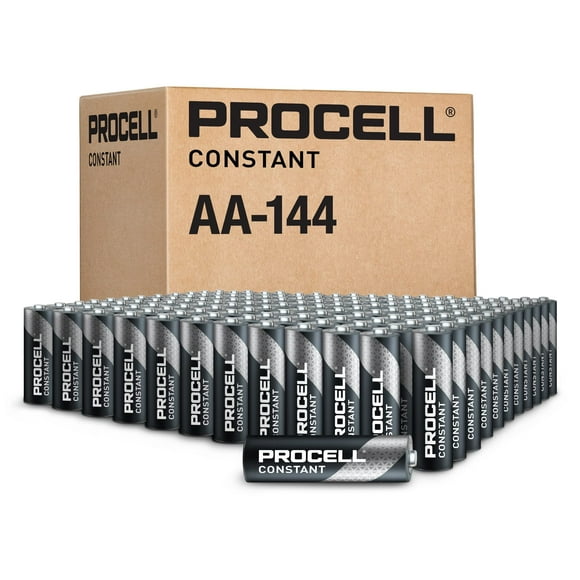 Batería PROCELL Constant AA alcalina de larga duración, paquete de 144