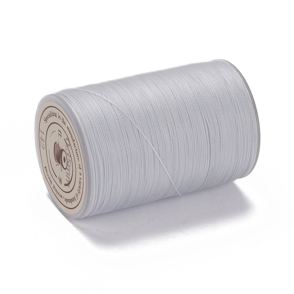 Round Waxed Polyester Thread String Micro Macrame Cord Twisted Cord for Leather Sewing Stitching Gainsboro 0.3~0.4mm 174.98 Yards(160m)/Roll