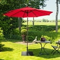 thumbnail image 4 of Gymax Square Weighted Patio Umbrella Base Stand 40 lbs Outdoor w/ 3 Adapters, 4 of 10