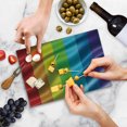 thumbnail image 5 of Rainbow Cutting Board, Pride Flag Inspired Design with Vivid Colors Love Wins Gender Freedom LGBT Themed, Decorative Tempered Glass Cutting and Serving Board, in 3 Sizes, by Ambesonne, 5 of 5