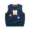 thumbnail image 3 of KYAIGUO Toddler Kids Spring Fall Vest for Boys Girls,Baby Cotton Round Neck Pullover Waistcoat Cute Cartoon Tops Sleeveless Jacket for 2-7Y, 3 of 7