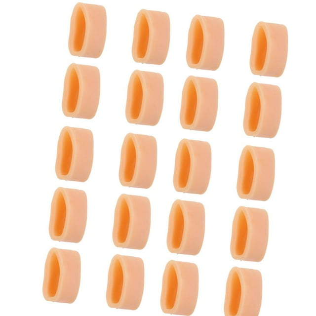 Esquirla 20pcs Toe Sleeves Separator Toe Caps Silicone Small Gel Corn Tube Protectors for L