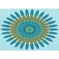 thumbnail image 1 of Ahgly Company Machine Washable Indoor Rectangle Transitional Deep-Sea Green Area Rugs, 2' x 4', 1 of 1