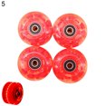 thumbnail image 2 of HEVIRGO 4Pcs Luminous Roller Skating Wheels Flashing Double Row Bearing Skates Accessory,5, 2 of 10