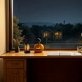 thumbnail image 4 of Halloween LED Decorative Lantern, Spooky Holiday Pattern Tabletop Ornament, Battery‑Powered Lamp for Porch Patio Indoor Home Party Decor, 4 of 9