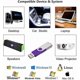 thumbnail image 4 of 5-Pack 64 GB USB Flash Drive Thumb Drive Rotating Design USB 2.0, 4 of 5