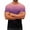 Purple, variant on Men's Casual Summer Short Sleeve T-Shirts Gradient Ombre Crew Neck Tee Tops Yellow