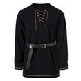 thumbnail image 1 of Blusa y camisa de manga larga con cuello alto para hombre, estilo casual, de color liso, con cuello alto, 1 of 6