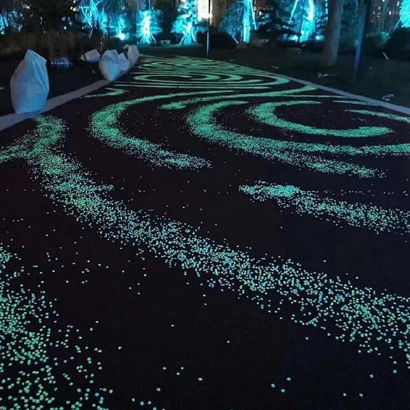 50 PCS Multi-Color Glow Pebbles,Glow Stones,Glowing Rocks Colorful Decor for Fish Tank Pathway Garden Aquarium Walkway Driveway,Shining Pebbles Driven by Light or Sunlight
