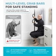 thumbnail image 4 of Stander Double Handle Floor to Ceiling Grab Bar, Tension Mounted Transfer Pole for Seniors, Stand Assist Aid for Bathroom, Bedroom, Living Room, Safety Rail for Fall Prevention, Black, 4 of 10