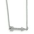 thumbnail image 1 of 925 Sterling Silver Cubic Zirconia Cz Flèche Collier Pendentif Charme, 1 of 5