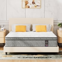 6V-Sermmoo 14 inch Twin XL Size Mattress Hybrid Mattress in a Box with Memory Foam and Pocket Springs, Medium Adults