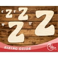 thumbnail image 3 of Unfinished Wood Groovy Z Font Shape | DIY Craft Cutout | up to 46" DIY 24" / 3/4", 3 of 3
