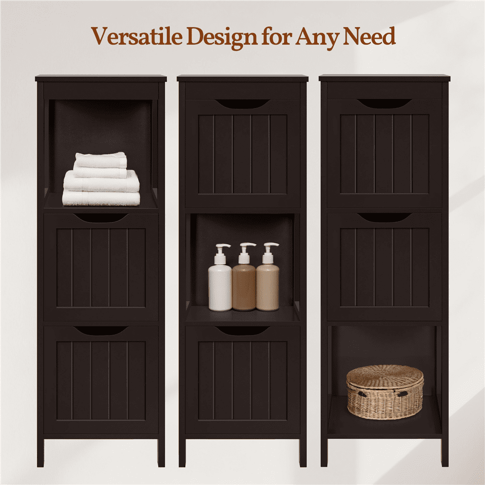 Renwick Wooden Cabinet with 2 Drawers for Storage, Espresso