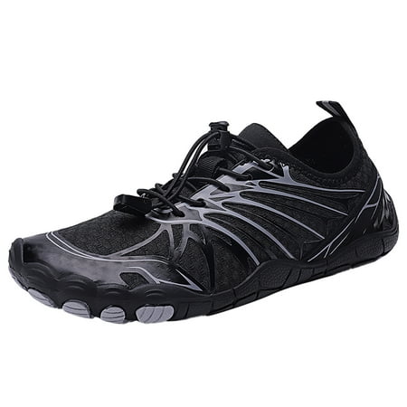 

dmqupv Mens Running Shoes Sport Running Shoes for Mens Mesh Breathable Trail Runners Fashion Sneakers Black 46