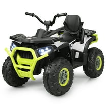 Costway 12V Kids Electric 4-Wheeler ATV Quad 2 Speeds Ride On Car w/MP3&LED Lights White