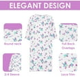thumbnail image 5 of Personal Touch Women's Adaptive Flannel Backwrap Gown (01- Purple & Teal Flowers, Medium), 5 of 7