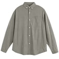 thumbnail image 5 of Gamivast Button Down Shirts for Men Long Sleeve Casual Dress Shirts with Chest Pocket Classic Fit Collared Tops Lightweight Comfortable Office Work Business Everyday, 5 of 6