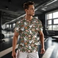 thumbnail image 3 of Wukai Rabbits on Floral Print Men's Short-Sleeved Mesh T-Shirt,Quick-Dry Short Sleeve Workout T-Shirt-6X-Large, 3 of 8