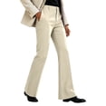 thumbnail image 4 of LEKWK Flared Dress Pants for Men Slim Fit Bootcut Trousers Retro Style Casual Slacks with Pockets Smooth Draped Apparel for Business Work Office Party Outing Khaki XXL, 4 of 7
