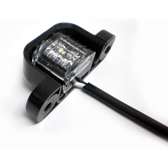 TecNiq LED License Plate Lamp Black Plastic Housing Truck Trailer RV Camper