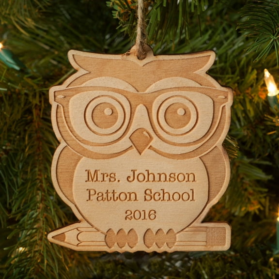 Wise and Wonderful Personalized Wood Ornament