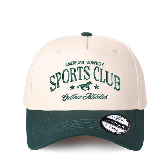 Vergiac SPORTS CLUB Letter Embroidered Color Block Trucker Hat Unisex Adjustable Cotton Breathable Fashion Cap for Travel Daily Wear